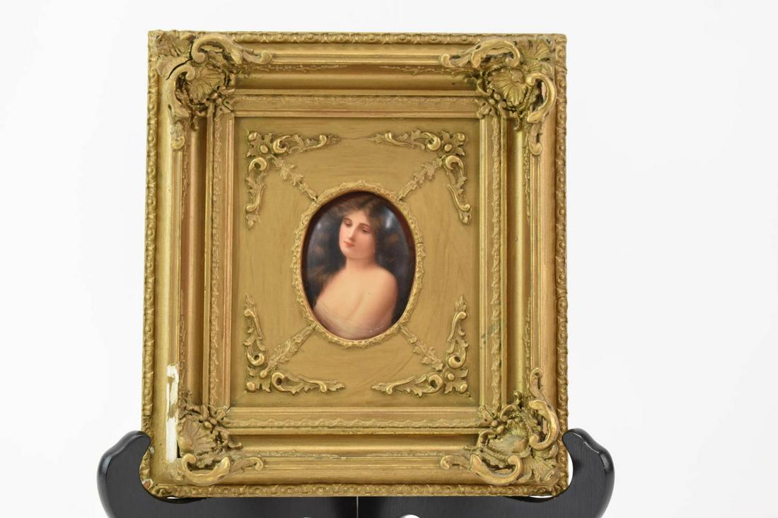 German Porcelain Oval Portrait of Woman (1 of 8)