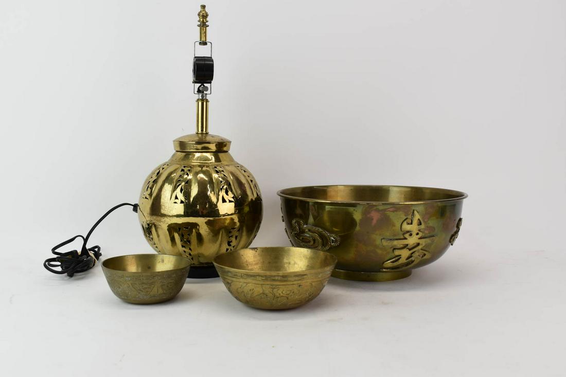 Three Chinese Brass Bowls (1 of 11)