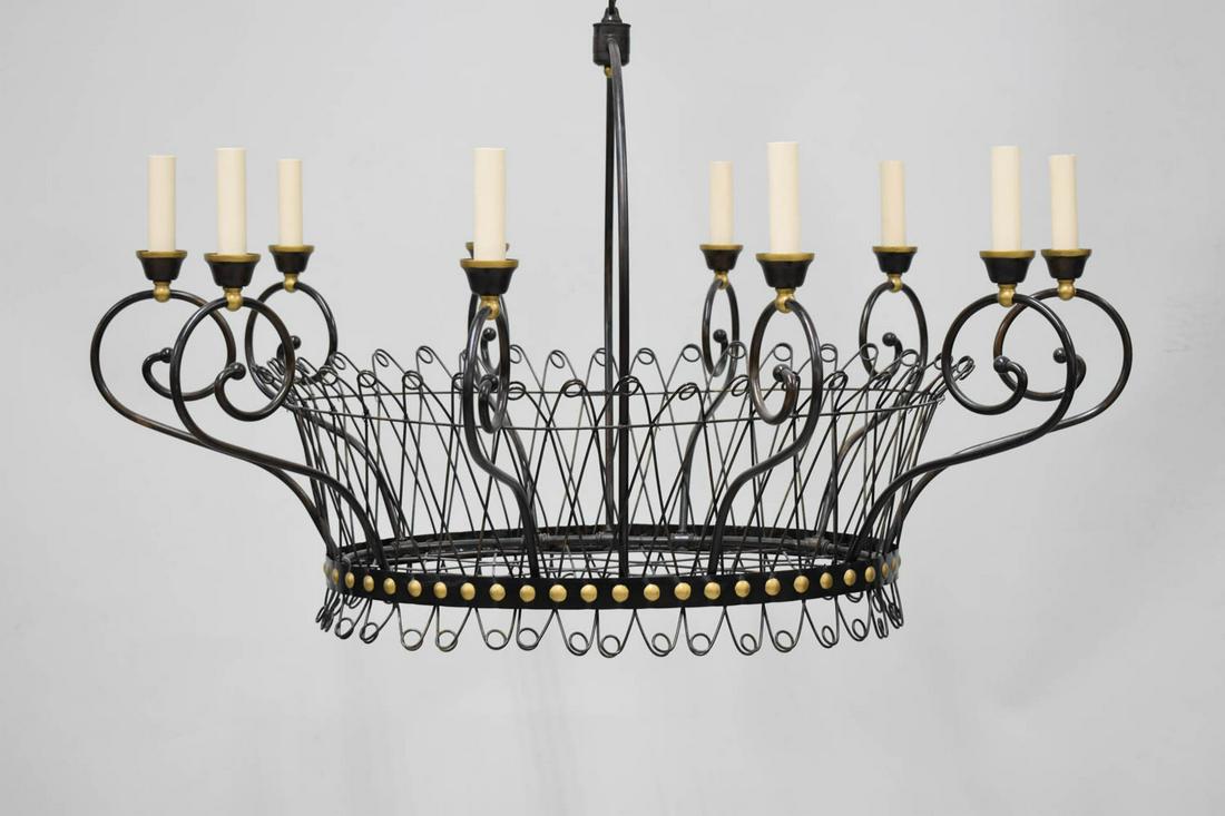 Ten-Light Oval Basket Style Wirework Chandelier (1 of 7)