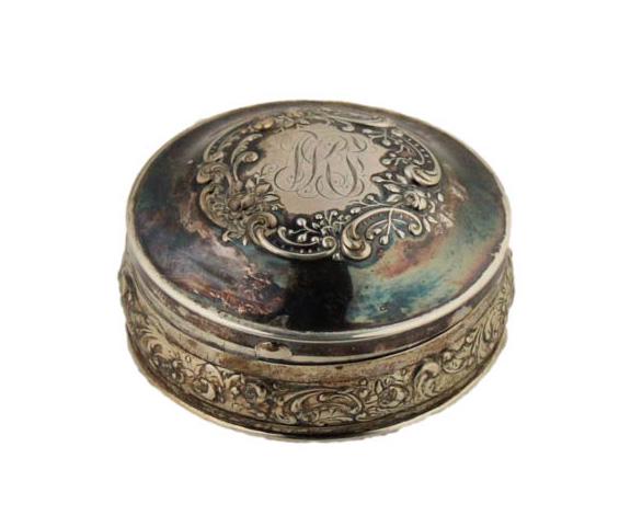 Gorham Sterling Silver Circular Hinged Lidded Box (1 of 8)