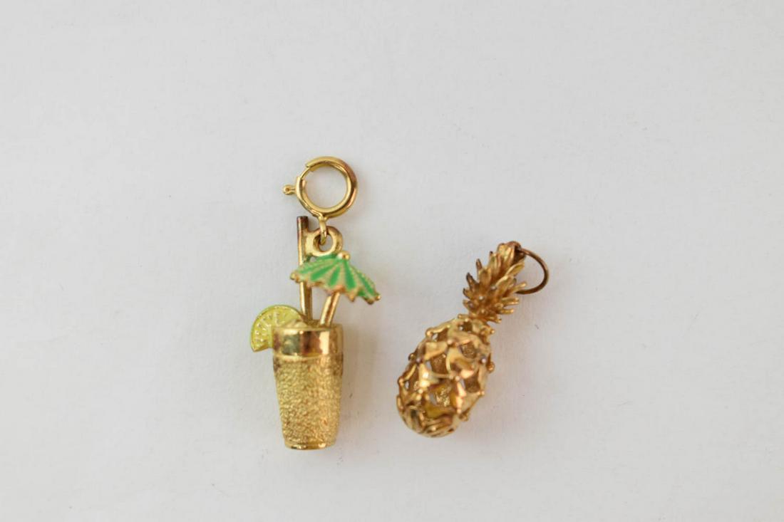 14K Yellow Gold Pineapple Form Charm (1 of 5)