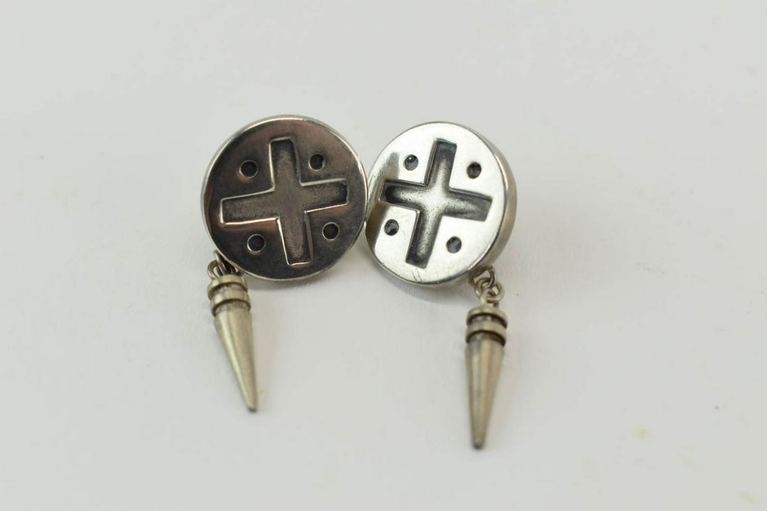 Studio Hand Made Sterling Silver Drop Earrings (1 of 4)