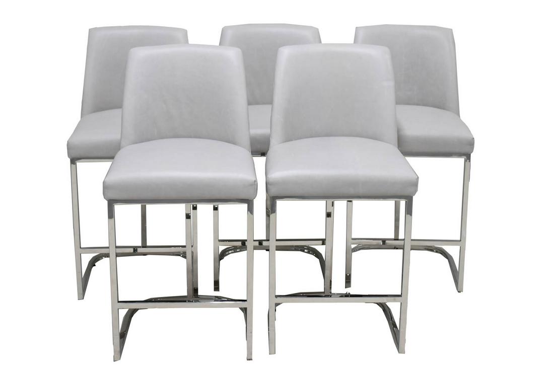Set of Five Restoration Hardware Counter Stools (1 of 7)