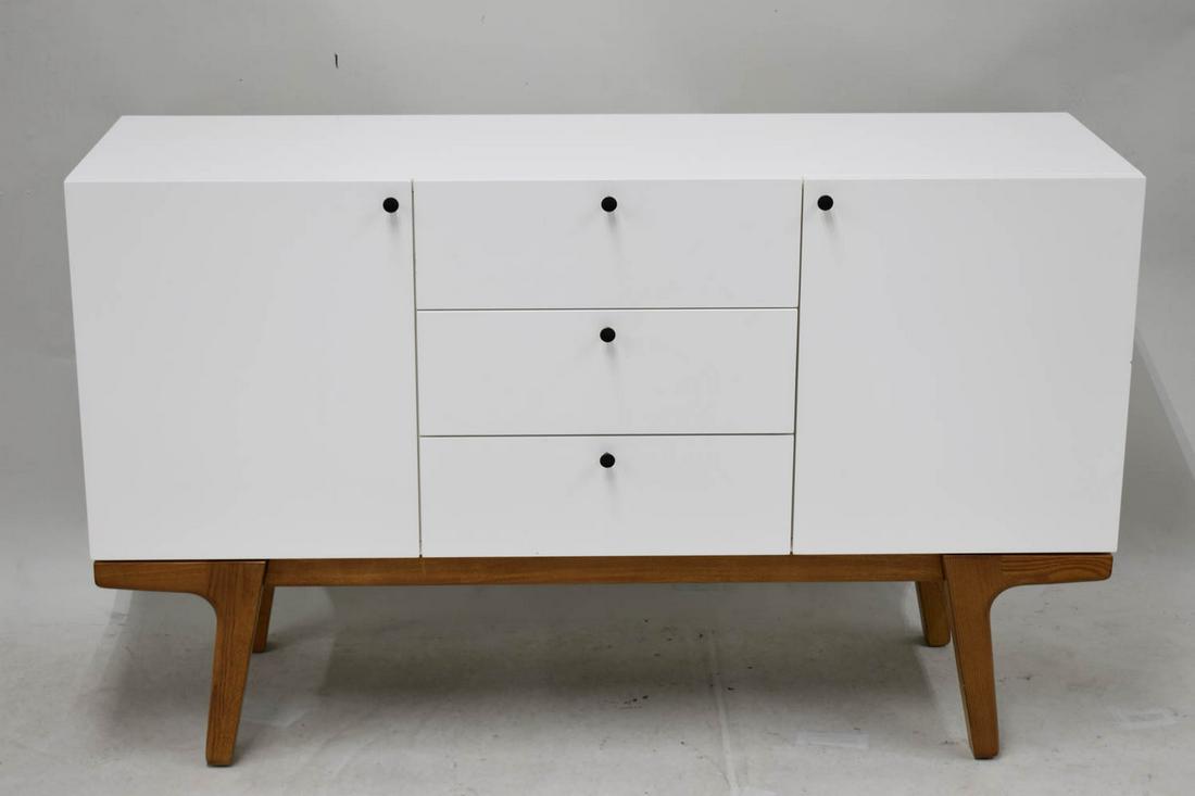West Elm White-Painted and Oak Buffet (1 of 6)