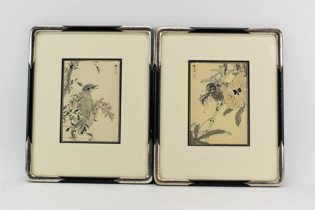 Two Chinese Prints, Birds and Flowers (1 of 7)