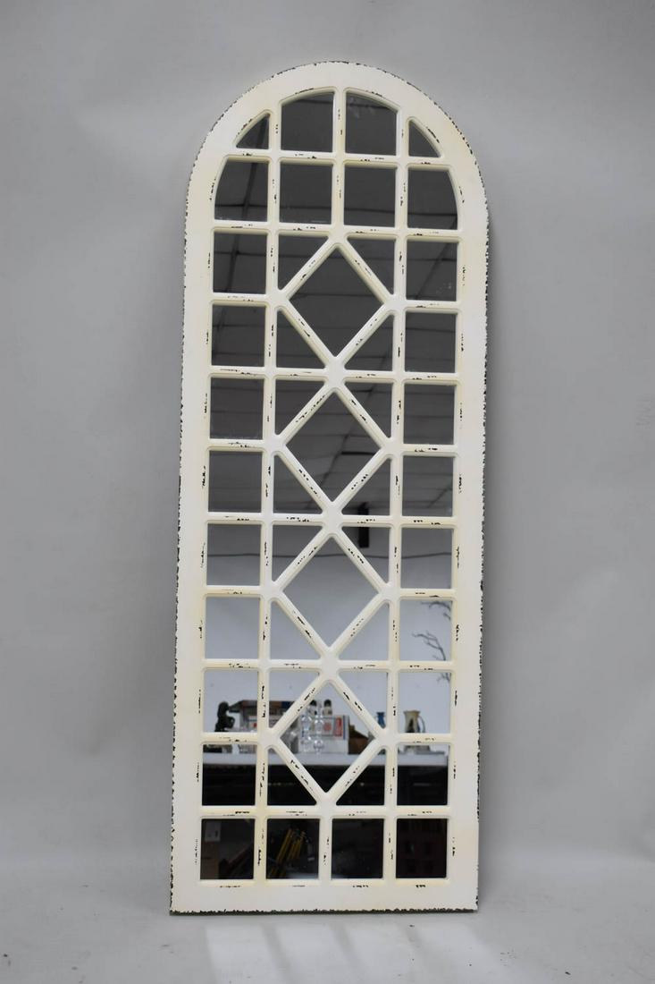 Pier 1 White Painted Mirrored Archway: Pier 1 White Painted Mirrored Archway Used condition, minor wear 72"h x 26"w x 1-3/4"d