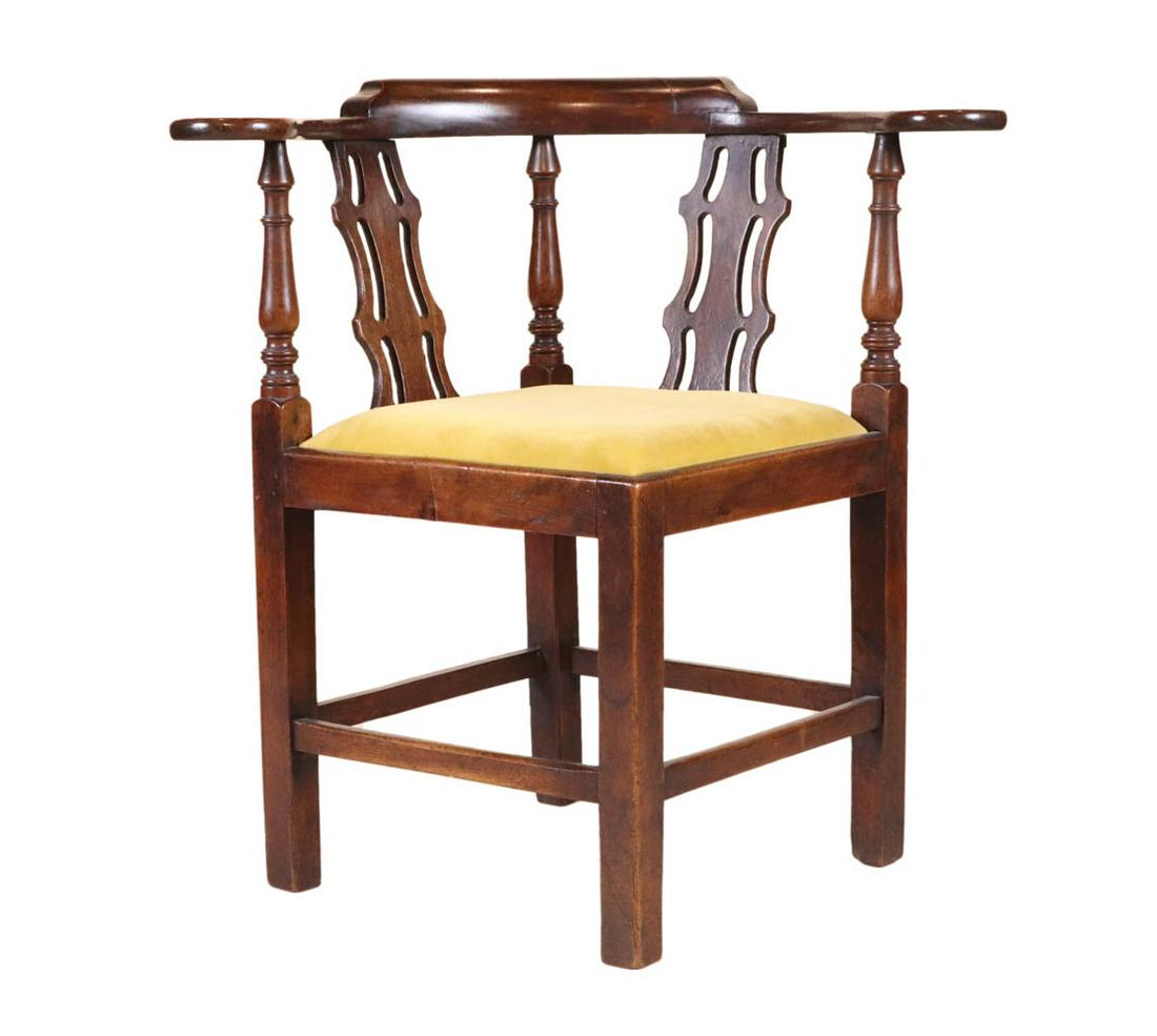 George III Mahogany Corner Chair (1 of 8)