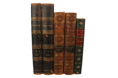 Group of Books on French History: Group of Books on French History, comprising "France Illustrated", drawings by Thomas Allom and descriptions by G. N. Wright, 4 vols. bound in two, published by Fisher, Son, & Co., London and Paris, c