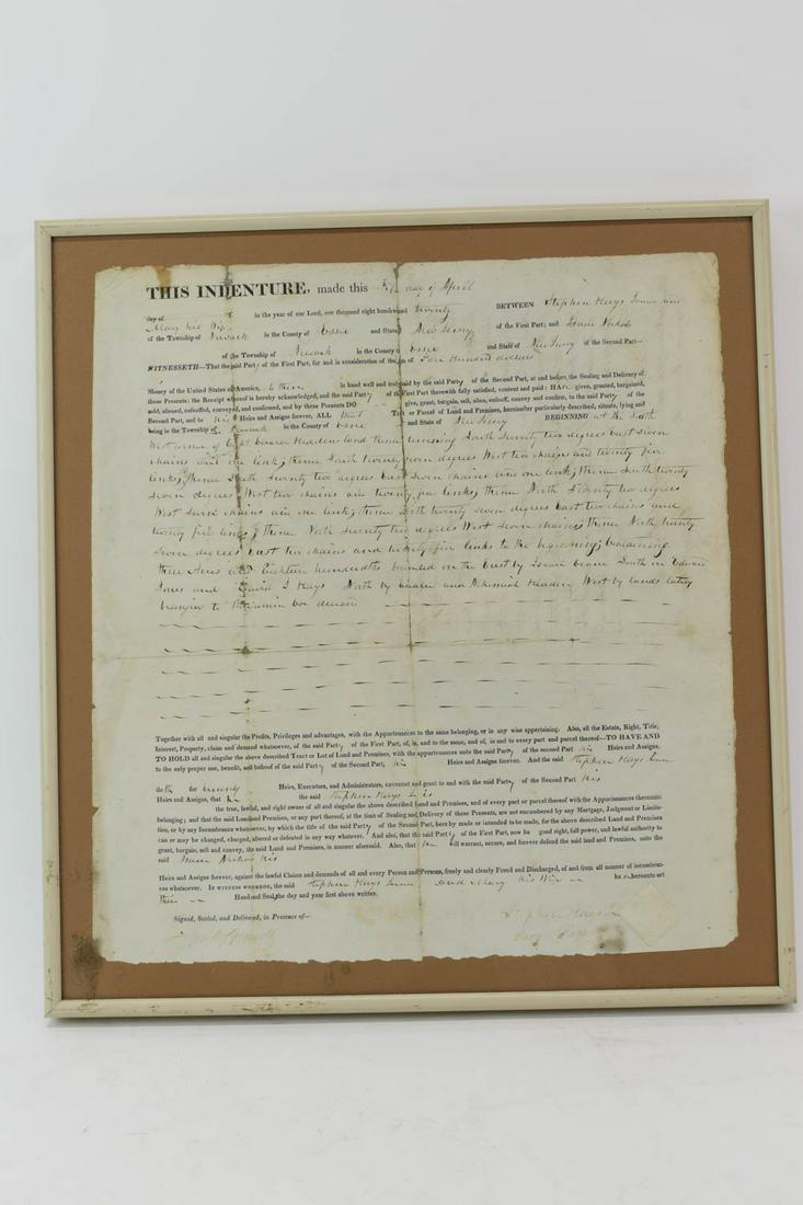 1820 Newark New Jersey Land Indenture (1 of 7)