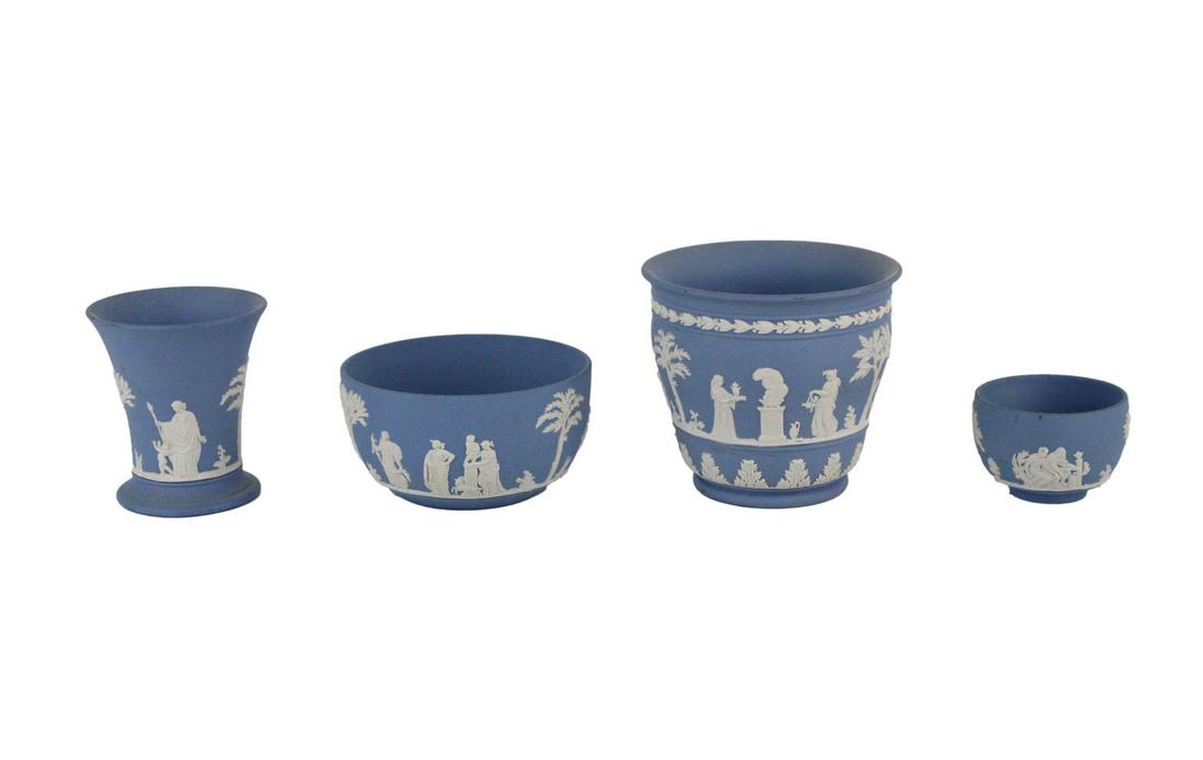 Four Wedgwood Blue Jasperware Table Articles (1 of 15)