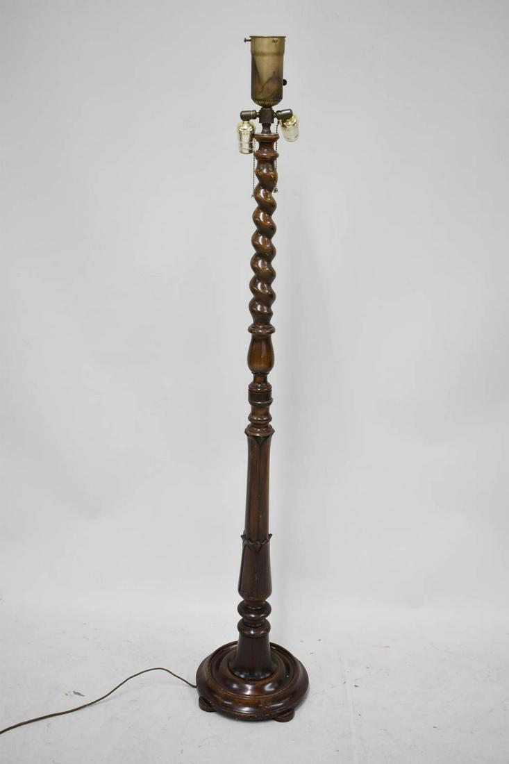 Hardwood Barley Twist Floor Lamp (1 of 4)