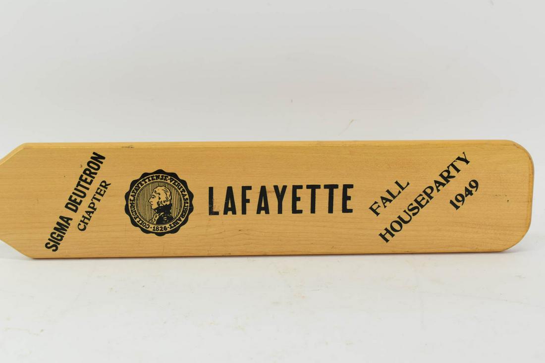 1949 Lafayette College Fraternity Wooden Paddle (1 of 3)
