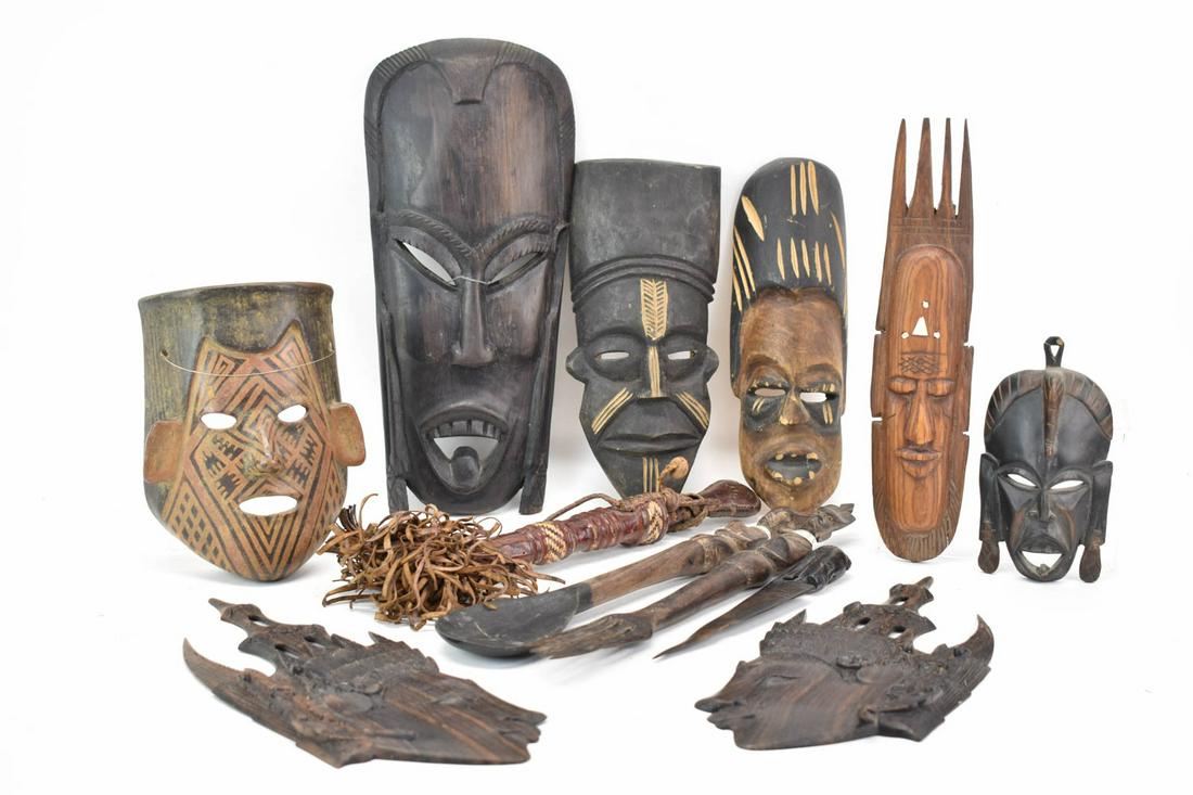 Group of African Masks and Utensils (1 of 7)