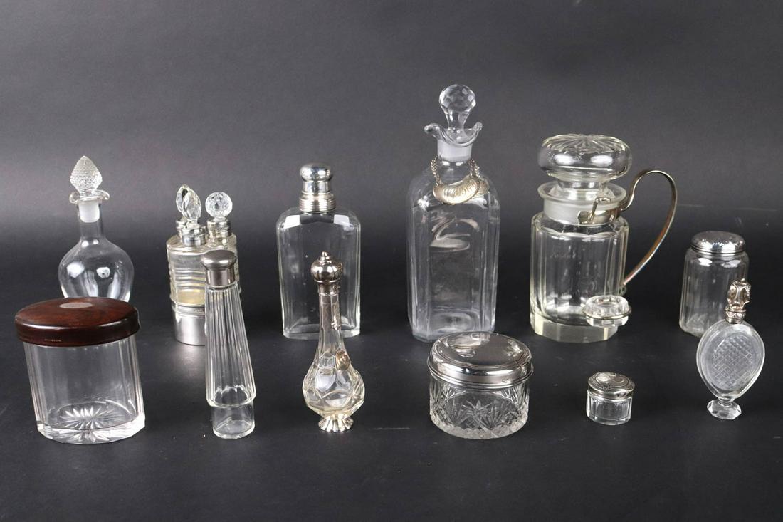 Vintage Silver and Glass Jars and Bottles (1 of 16)