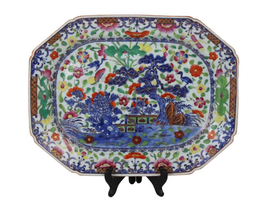 Chinese Export Clobbered Porcelain Tray (1 of 7)