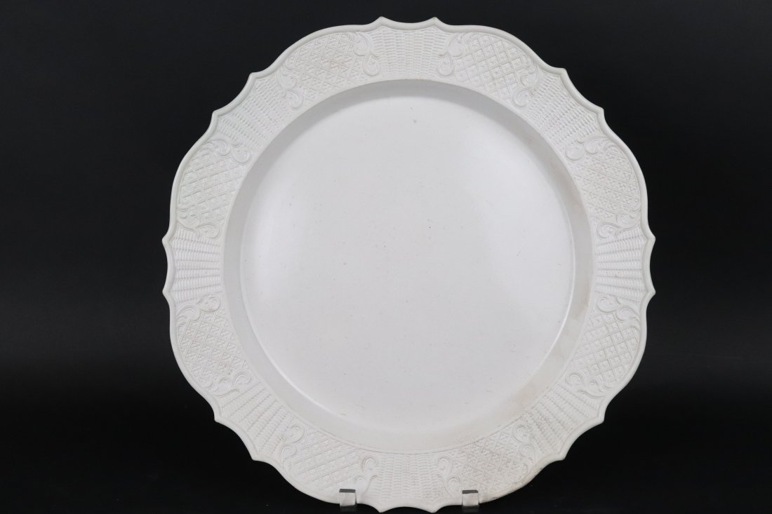 English Salt-Glazed Stoneware Charger (1 of 6)