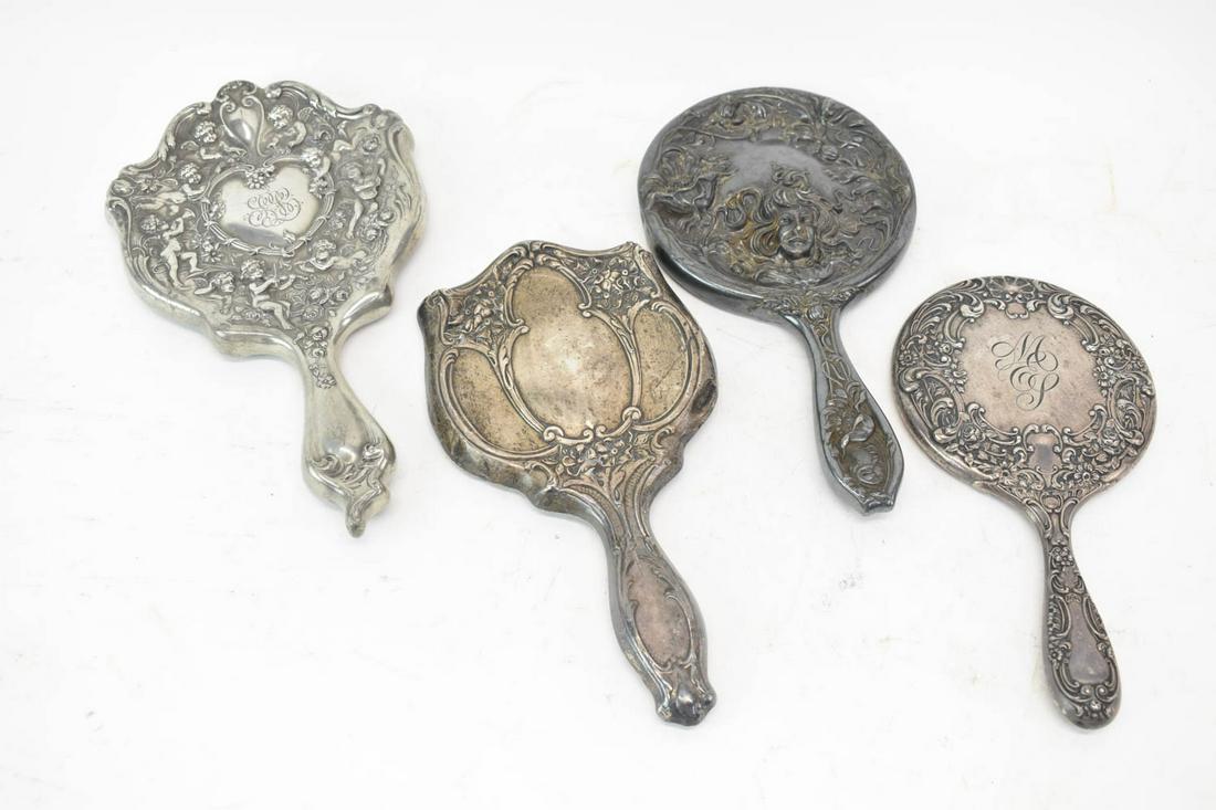 Group of Assorted Silver Vanity Mirror (1 of 13)