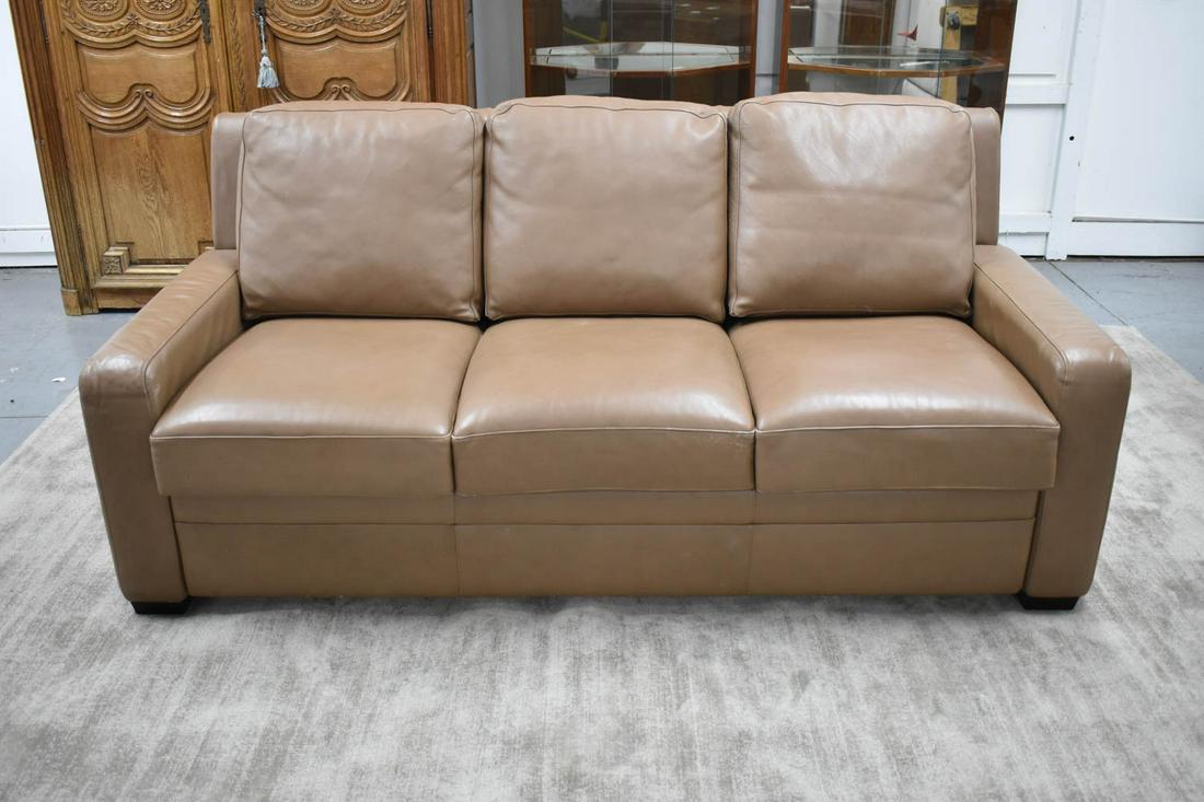 Light Brown American Leather Sleeper Sofa (1 of 11)