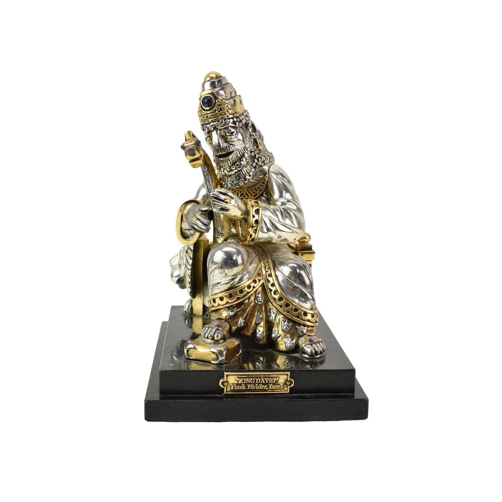 Frank Meisler King David Sculpture on Marble Base (1 of 14)
