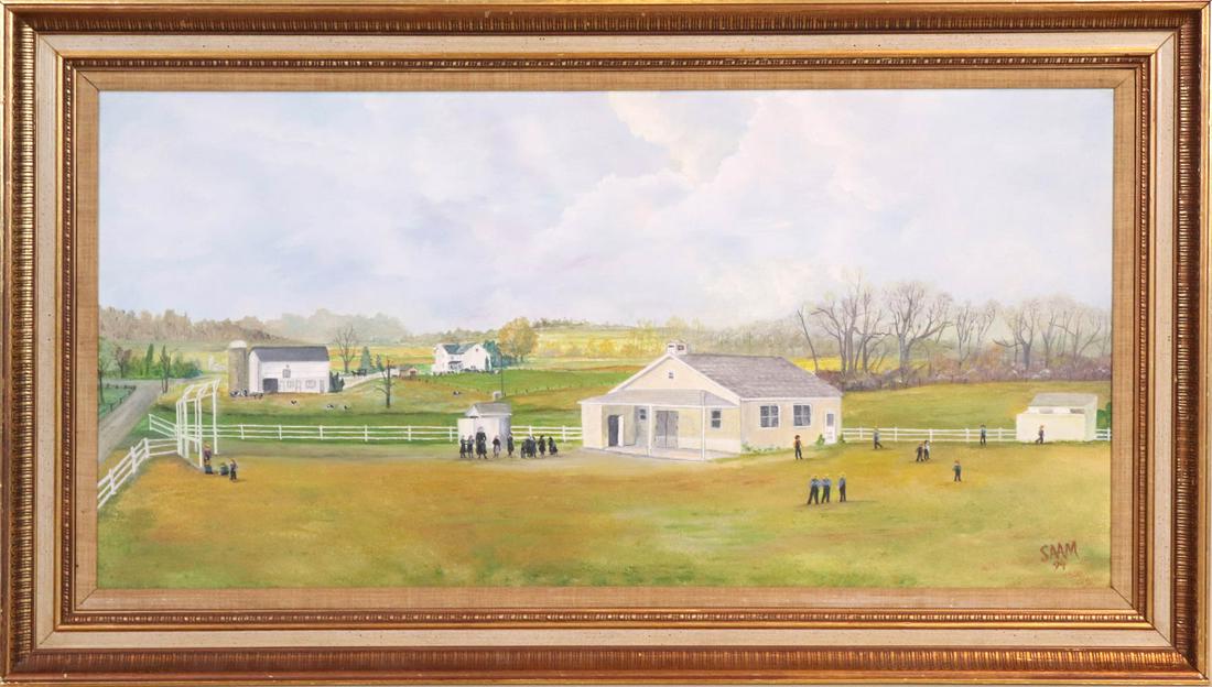 Mim Sam, Oil on Artist's Board, Amish Farmscape (1 of 12)