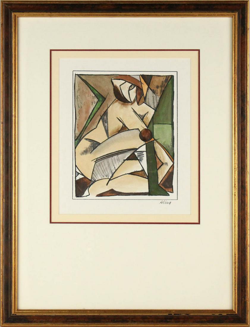 Four Cubist Figure Study Lithographs (1 of 16)