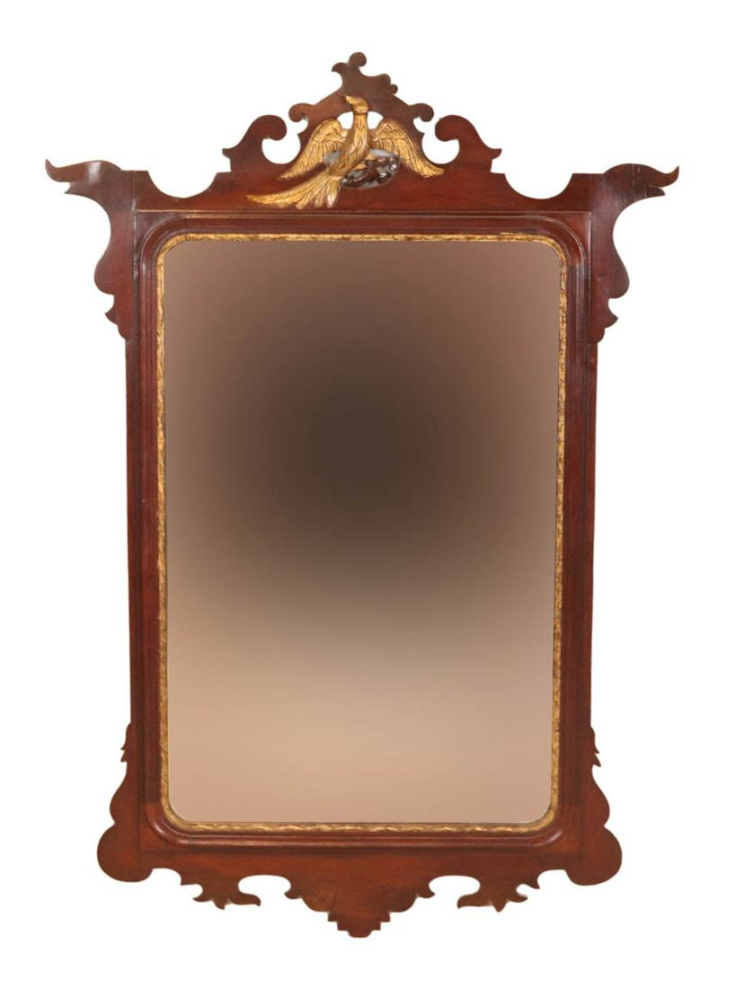 Chippendale Style Mahogany Wall Mirror (1 of 12)