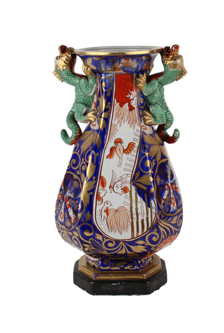 Large Mason's Ironstone Chinoiserie Style Vase (1 of 11)