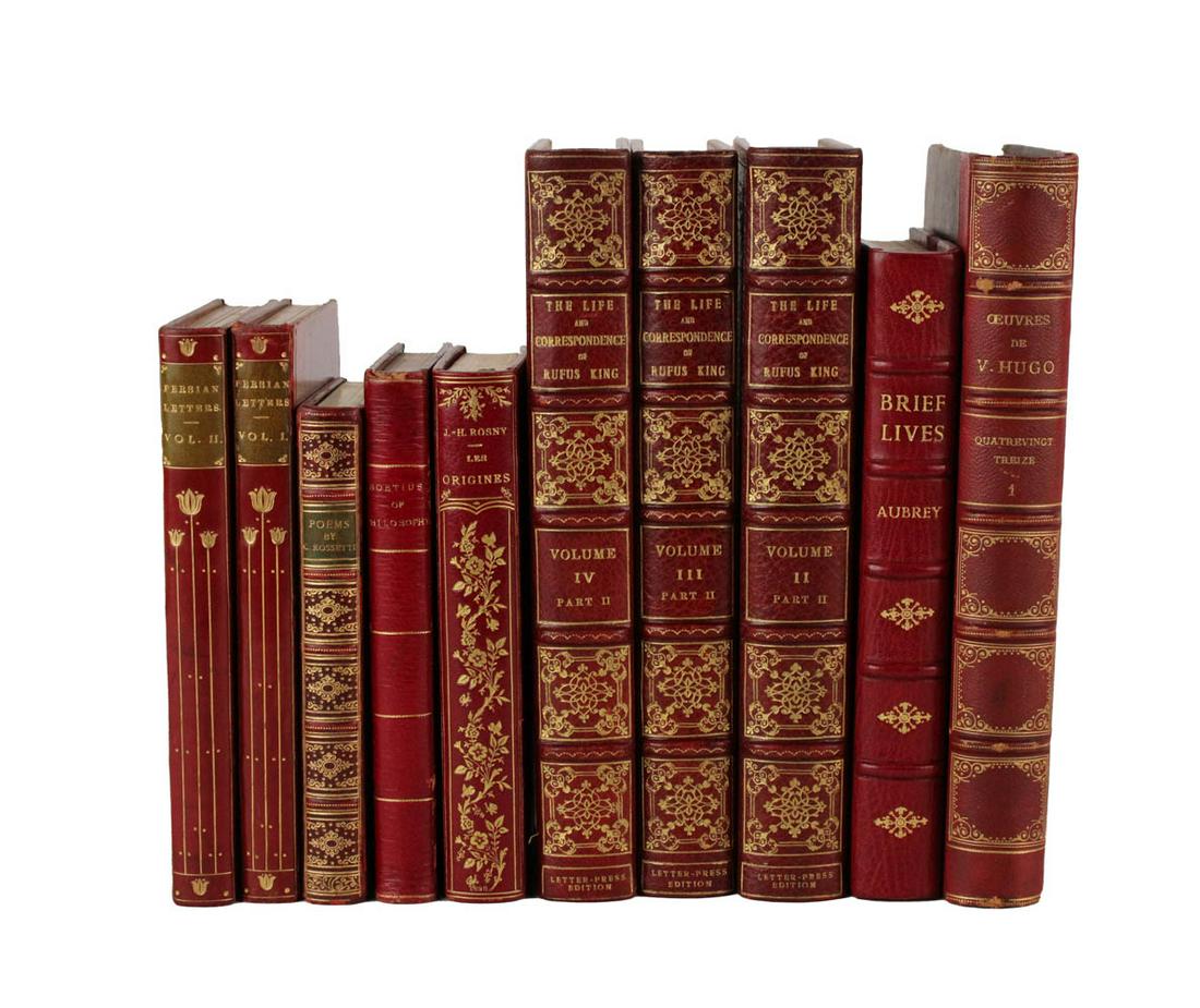 Group of Antique Leather-Bound Books (1 of 18)