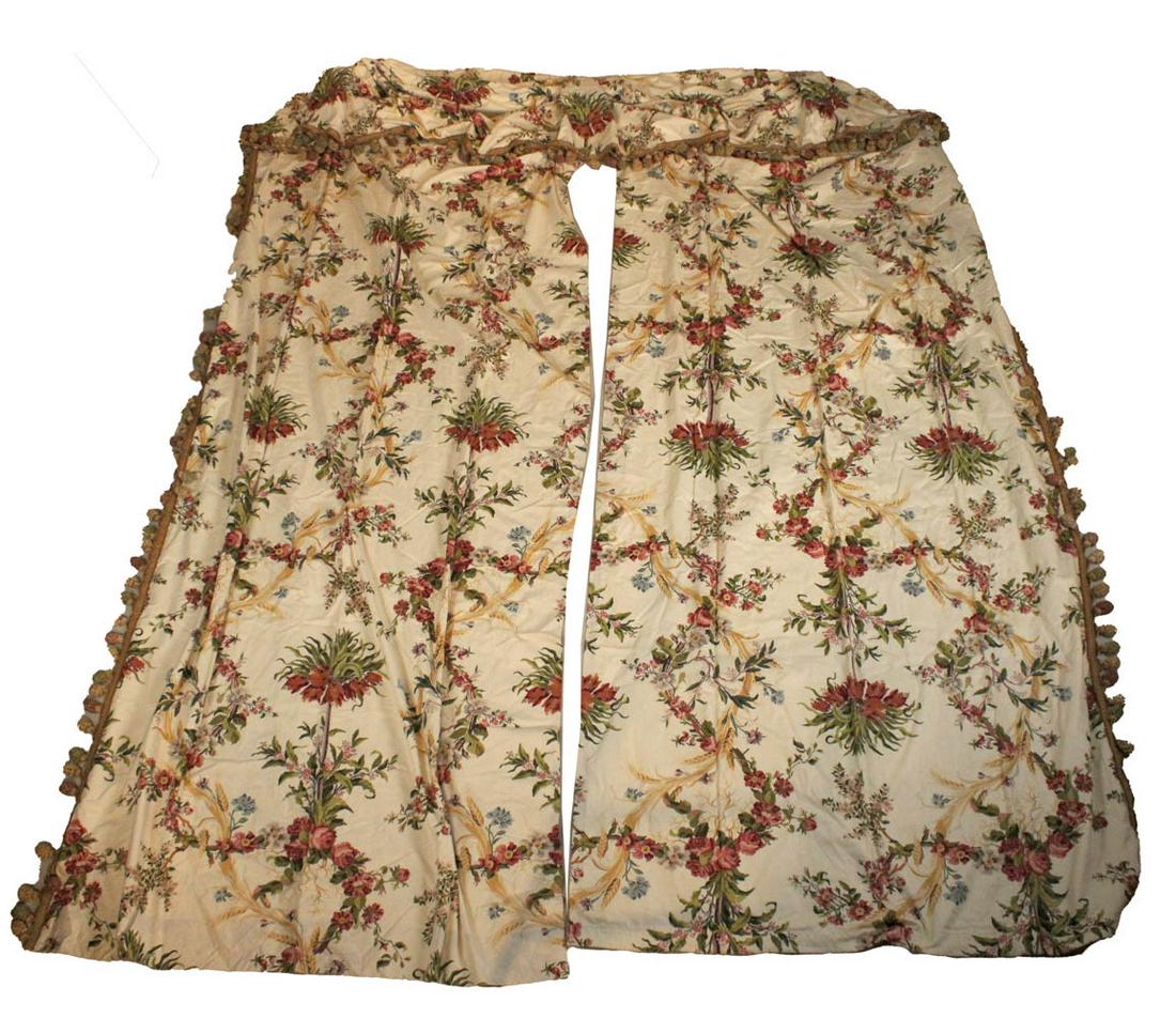 Two Pairs Valences and Two Floral Curtain Panels (1 of 13)