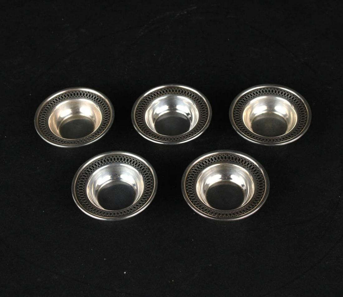 Five Reticulated Sterling Silver Nut Dishes (1 of 19)