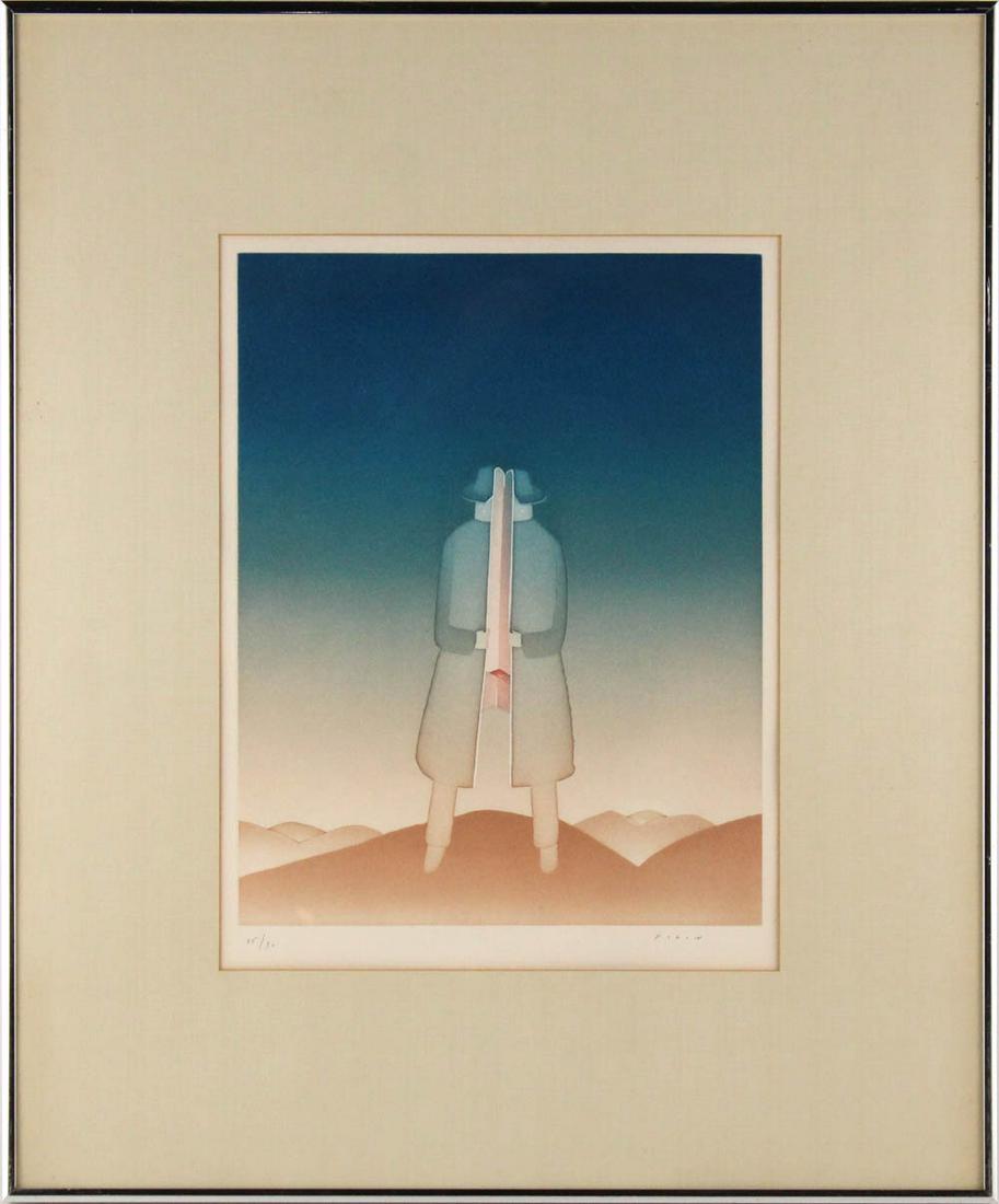 Jean-Michel Folon, Etching, "Le Secret" (1 of 9)