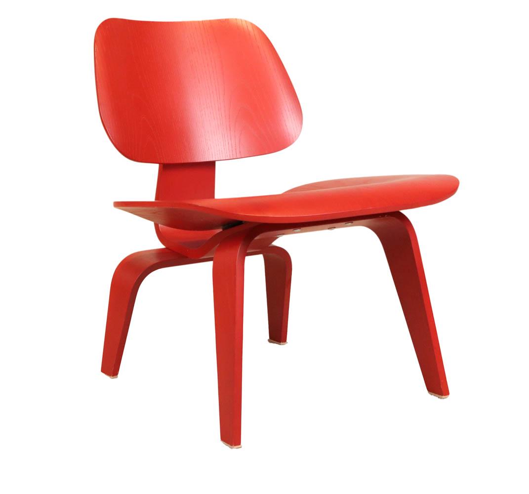 Eames Herman Miller Red Painted LCW Chair (1 of 9)