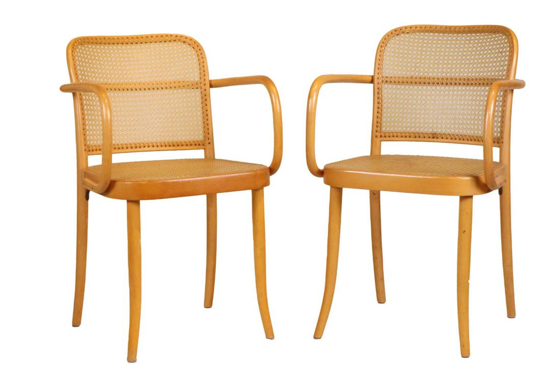 Pair of Stendig Bentwood and Caned Armchairs (1 of 11)