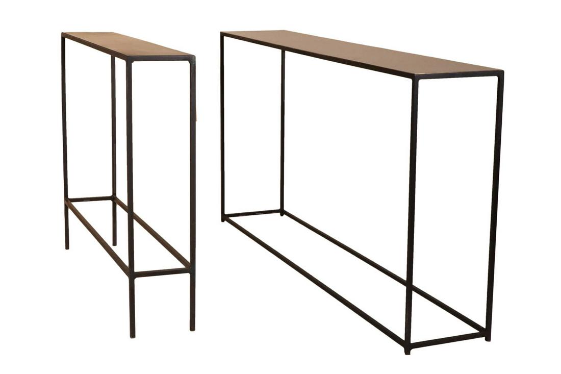 Two Contemporary Black Metal Side Tables (1 of 6)