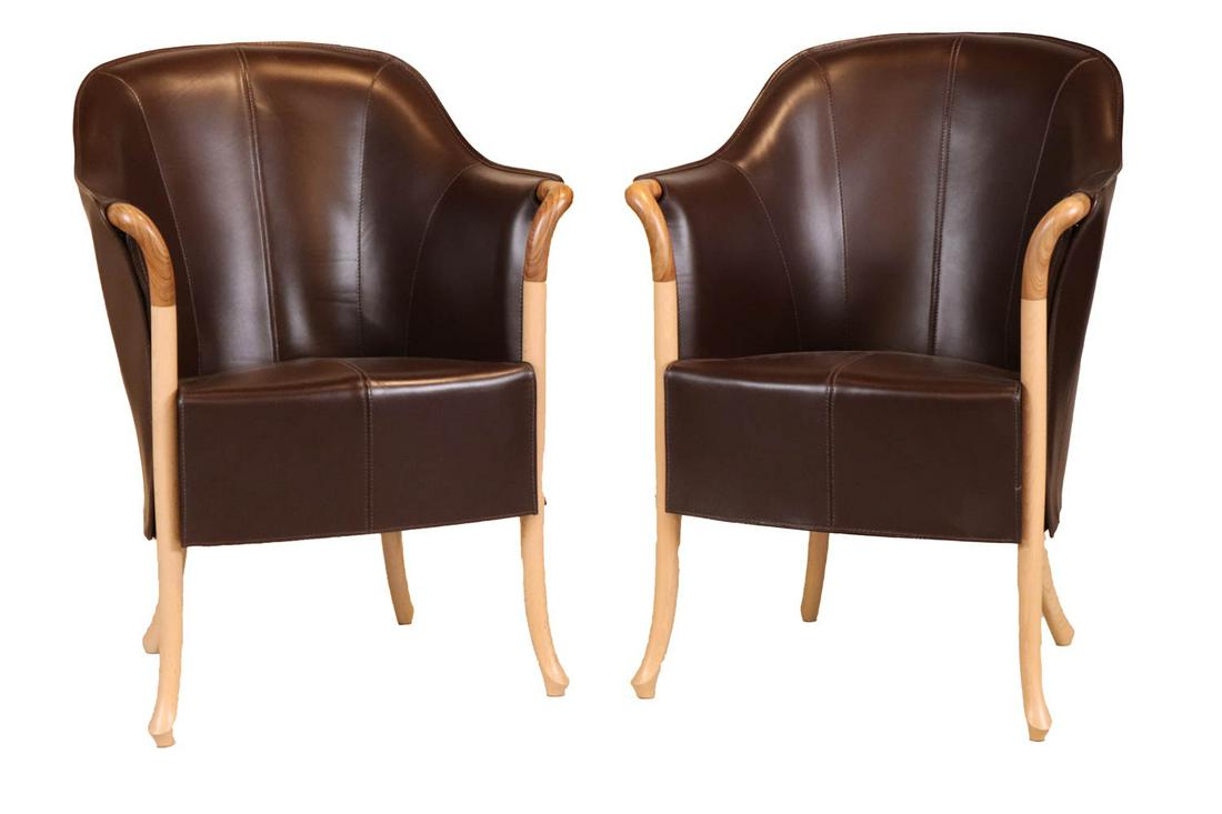 Pair of Giorgetti "Progetti" Club Chairs (1 of 11)