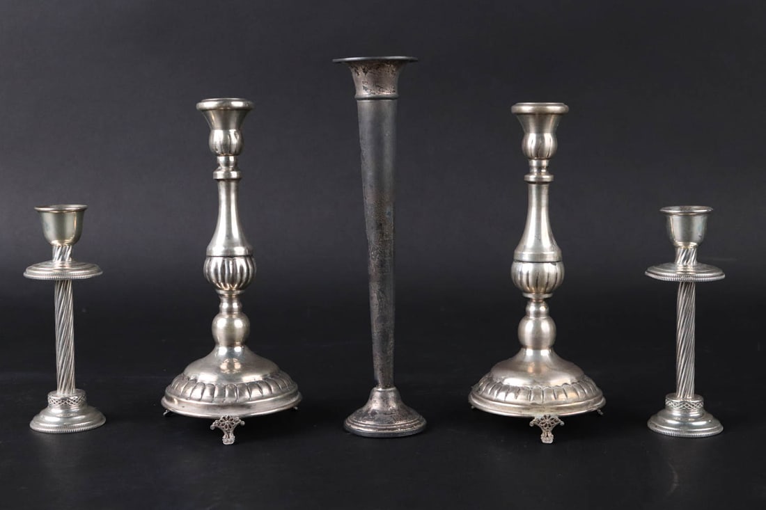 Pair of NETAFIM Sterling Petite Candlesticks (1 of 13)