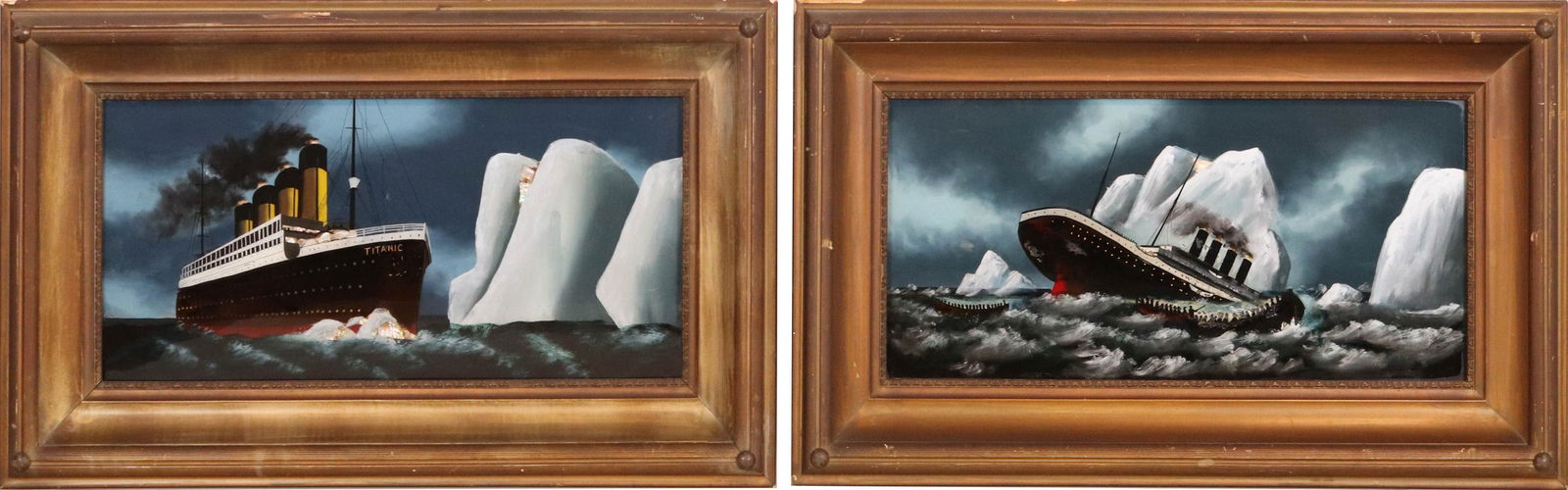 Two Reverse Glass Paintings of the Titanic (1 of 14)