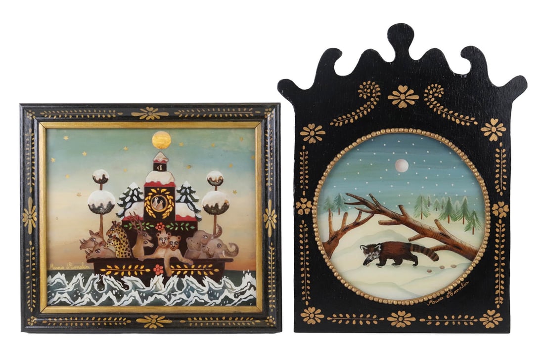 Marie Amalia, Two Reverse Glass Paintings (1 of 17)