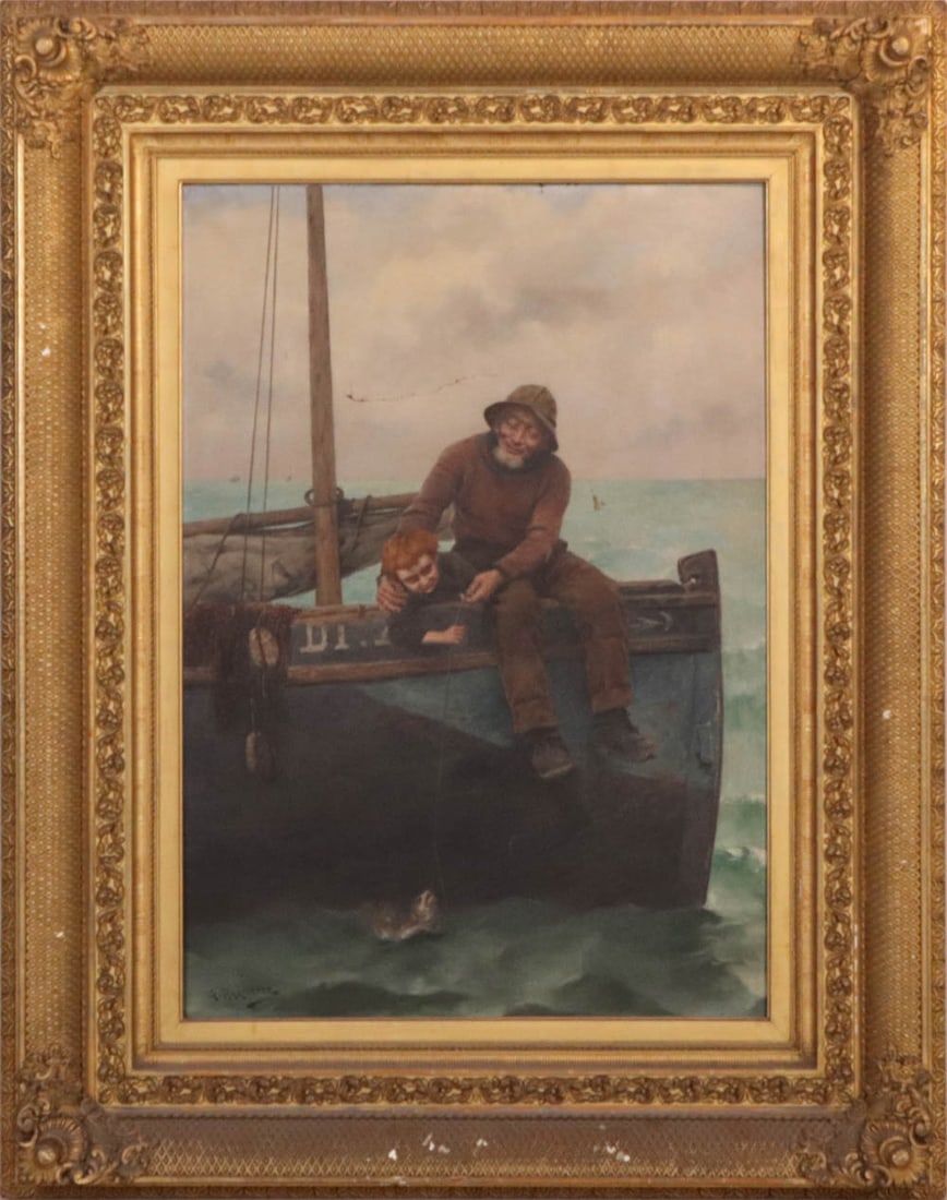 Georges Jean-Marie Haquette, Fisherman and Child (1 of 14)