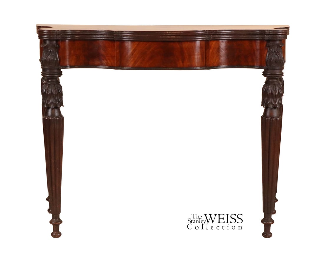 Late Federal Carved Mahogany Card Table (1 of 13)