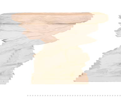 Plaster "Ledge Rock" Console After Emilio Terry: Made by Sirmos, white painted plaster. Lacking top. 31-1/4"h x 41-1/2"w x 17"d