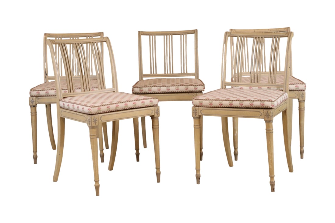 Five Neoclassical Paint-Decorated Side Chairs (1 of 13)