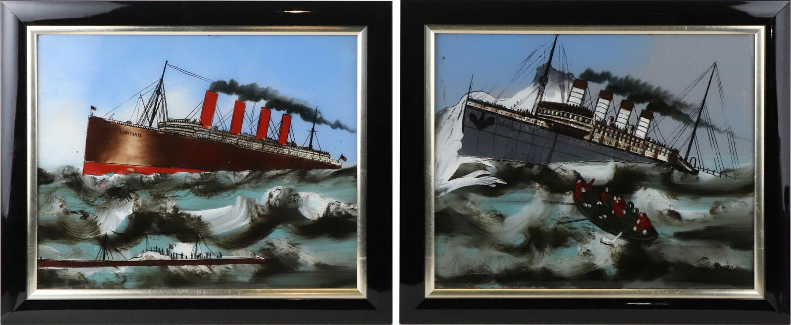 Two Reverse Glass Paintings (1 of 15)