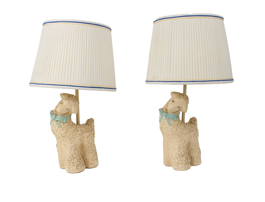 Pair of Sheep-Form Table Lamps (1 of 10)