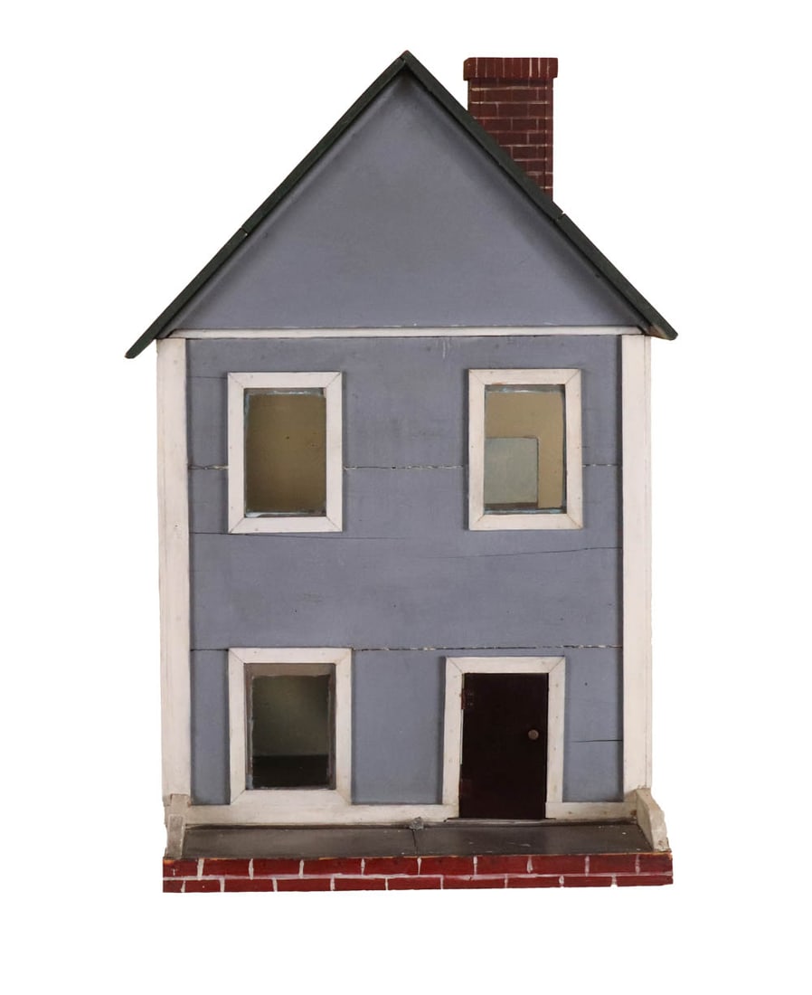 Vintage Painted Wood Doll House (1 of 12)