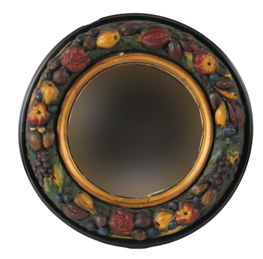 Fruit-and-Floral Decorated Circular Mirror (1 of 16)