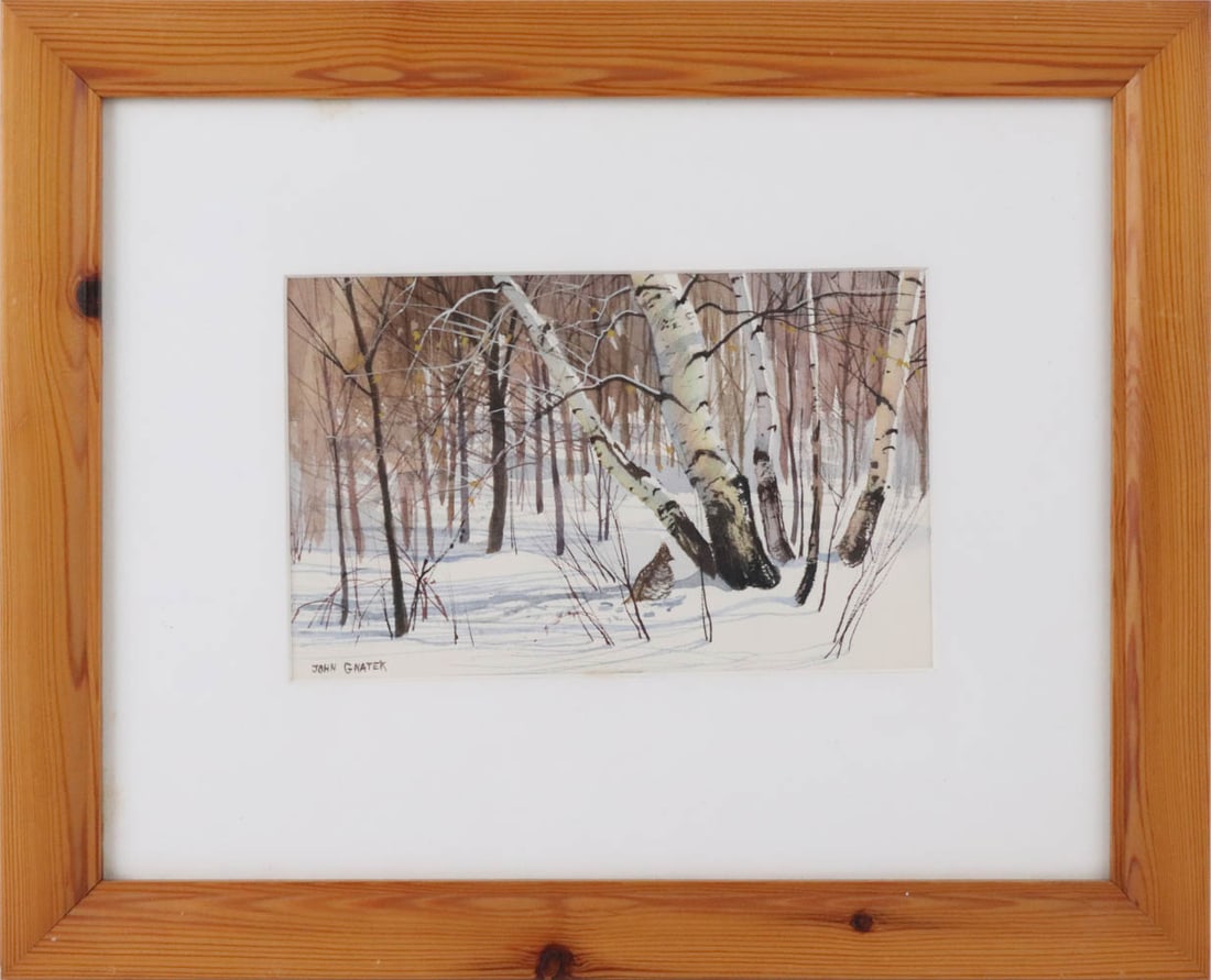 John Gnatek, Grouse in Winter Snow Scape (1 of 11)