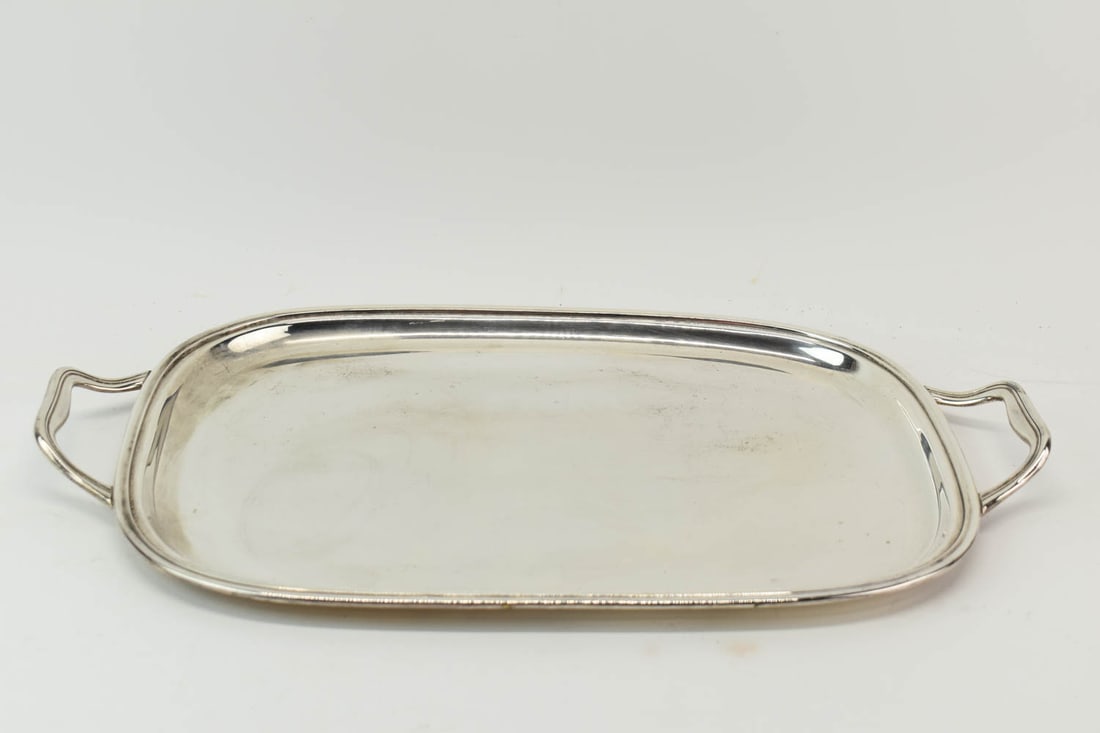 800 Silver Double Handled Tray (1 of 3)