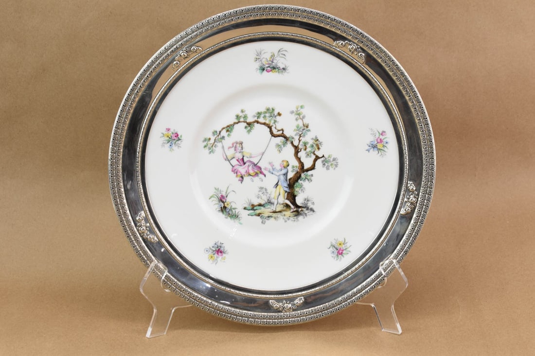 Royal Worcester Watteau Porcelain Charger (1 of 6)