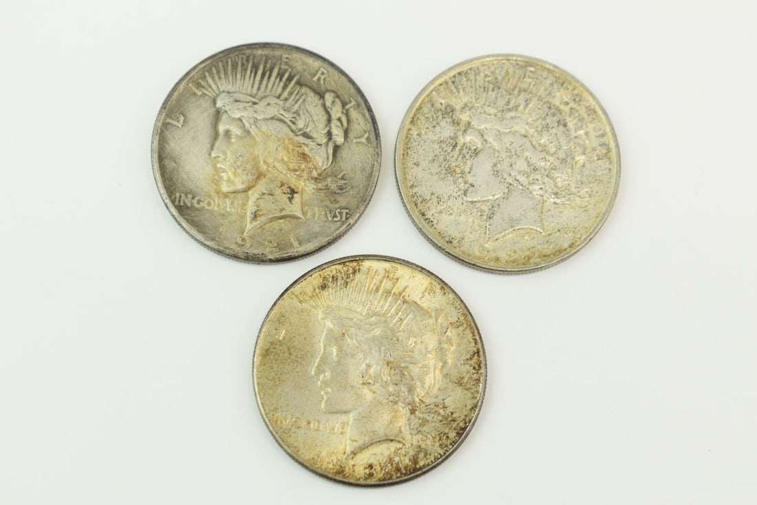 1921, 1922, 1934 Silver Peace Dollars (1 of 8)